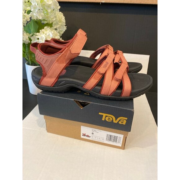 Teva Women’s Red Orange Sienna “Tirra” Outdoor Hiking Sandals Size 8 Like New - Picture 1 of 12